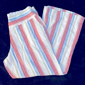 Striped linen pants